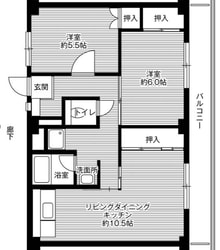 ビレッジハウス幸田4号棟 (302号室)の物件間取画像